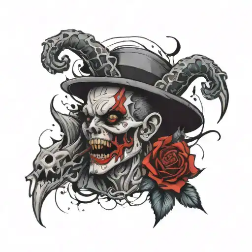 murder, scary, violent tattoo design idea