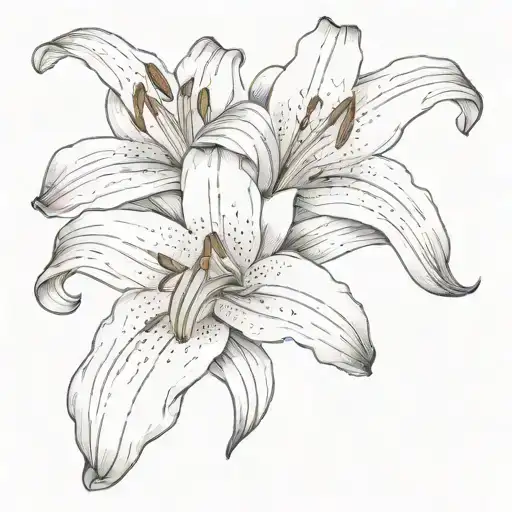 lily flower tattoo design idea