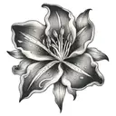 royal lily flower tattoo design idea