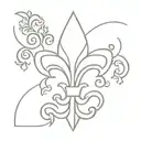 French fleur de lys representing Quebec tattoo design idea