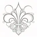 French fleur de lys representing Quebec tattoo design idea