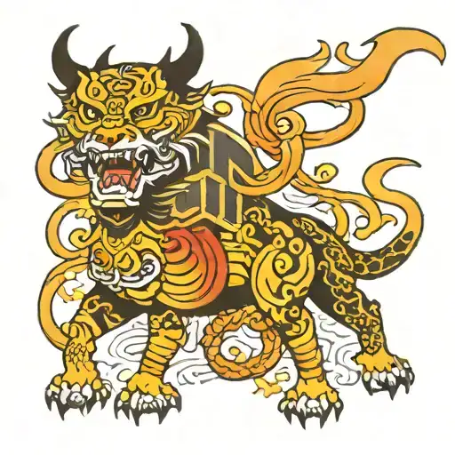 tower of hell hound tattoo design idea