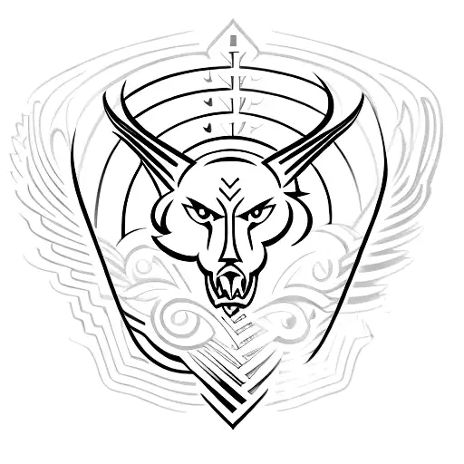 A minimalist tattoo of the Benfica logo combined with gym equipment tattoo design idea