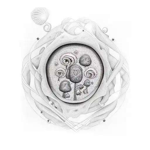 DNA, observation, creative, nature, love, symmetrical, mushrooms  tattoo design idea
