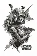 Star Wars theme arm sleeve tattoo design idea