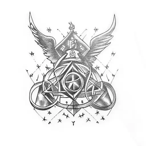 A harry potter theamed tattoo with the four marauders animals represented tattoo design idea