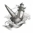 blue collar,  beach  tattoo design idea