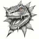 bitten crayon tattoo design idea