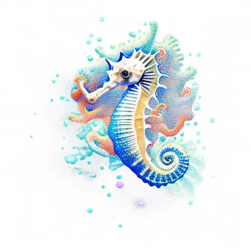 seahorse tattoo design idea