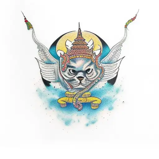 Thaï traditionnal tattoo on the left front arm tattoo design idea