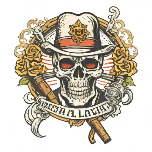 mafia, skull, cigar loyalty and respect all fear none tattoo design idea