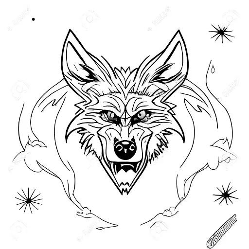 werewolf tattoo design idea