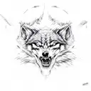 werewolf tattoo design idea