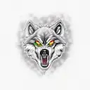 werewolf tattoo design idea