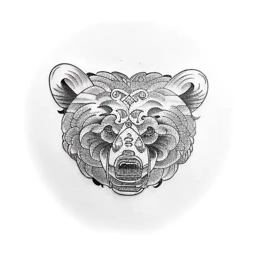 bear with gloves like big brother  tattoo design idea