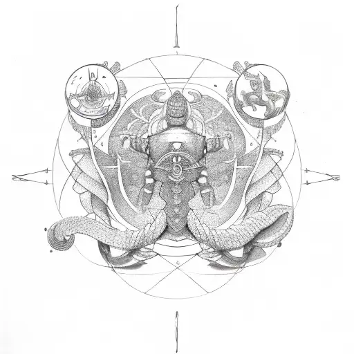 sleeve torus scorpio gemini aeries zodiac signs  tattoo design idea