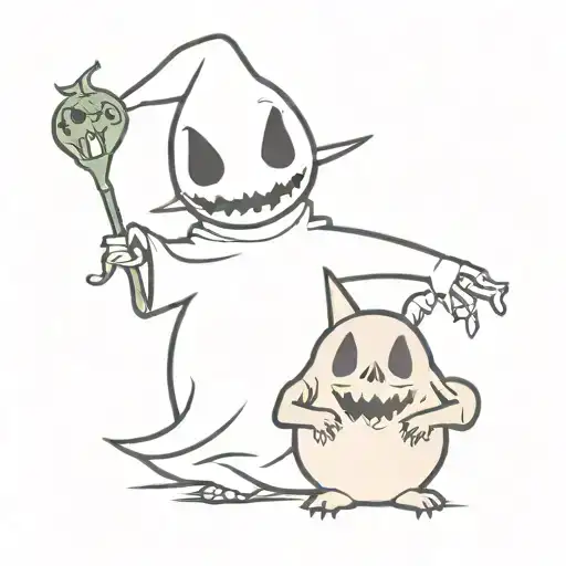 jack and oogie boogie tattoo design idea