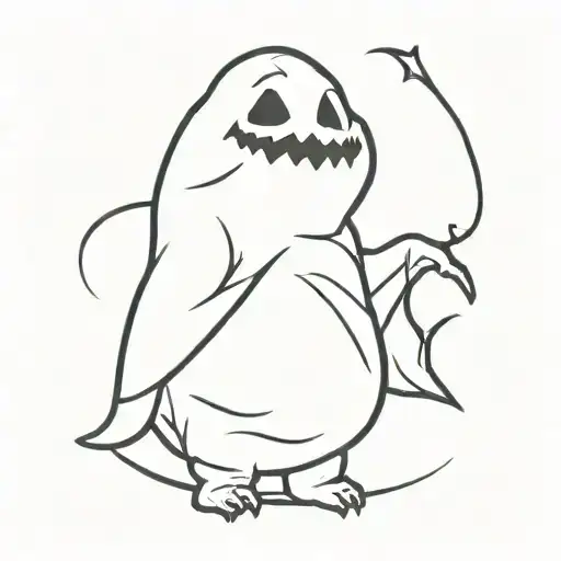 jack and oogie boogie tattoo design idea