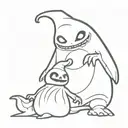 jack and oogie boogie tattoo design idea