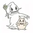 jack and oogie boogie tattoo design idea
