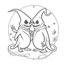 jack and oogie boogie tattoo design idea