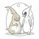 jack and oogie boogie tattoo design idea