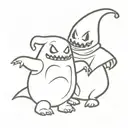 jack and oogie boogie tattoo design idea