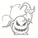 jack and oogie boogie tattoo design idea