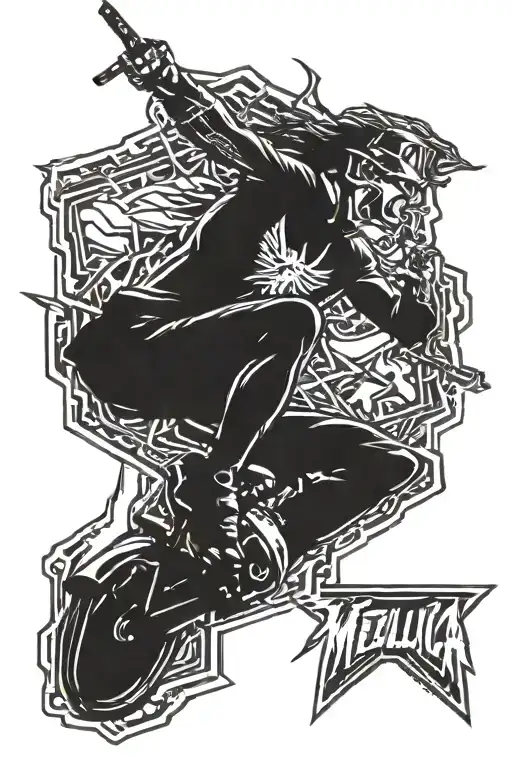 metallica ride the lightning tattoo design idea