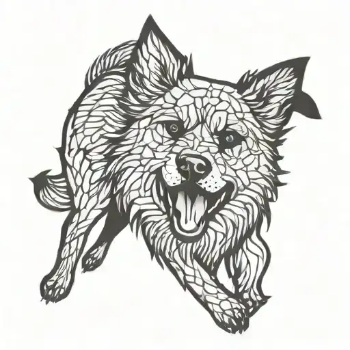 canine tattoo design idea