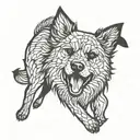 canine tattoo design idea