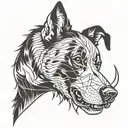 canine tattoo design idea
