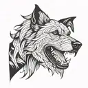 canine tattoo design idea