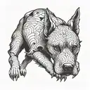 canine tattoo design idea