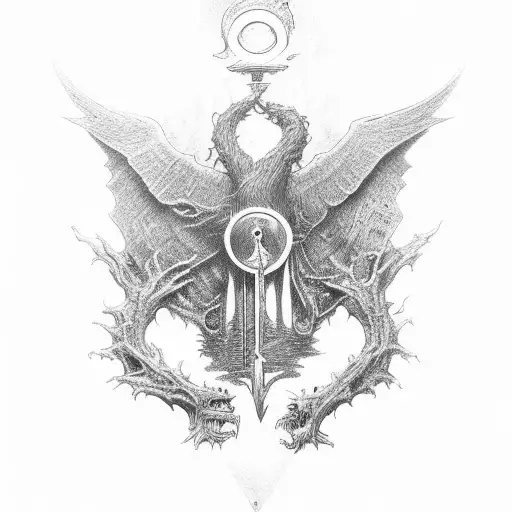 gustave dore,  tarot, darksouls tattoo design idea