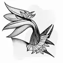 Bird of Paradise tattoo design idea
