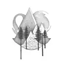 BWCA camping tattoo design idea
