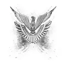 maori Egyptian eagle wing tattoo design idea
