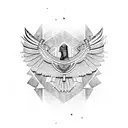 maori Egyptian eagle wing tattoo design idea