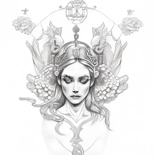 theia Greek  goddess tattoo tattoo design idea