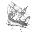 shipwreck tattoo design idea
