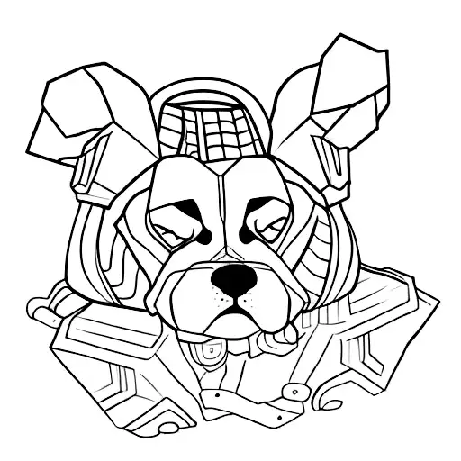 necesito que sea un dibujo de una perra sarpei como la de la foto , la cual este durmiendo en una almoada con una cam tattoo design idea