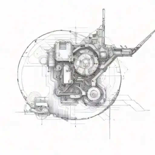 electric circuit tattoo design idea