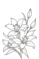  lily and tulip flower tattoo design idea