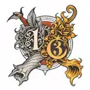 number 3 and 14 tattoo design idea