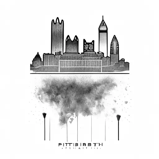 Pittsburgh USA City Skyline Silhouettes Set by irayoflight  GraphicRiver