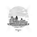 Pittsburgh Skyline tattoo design idea