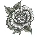 scorpion rose growing tattoo design idea