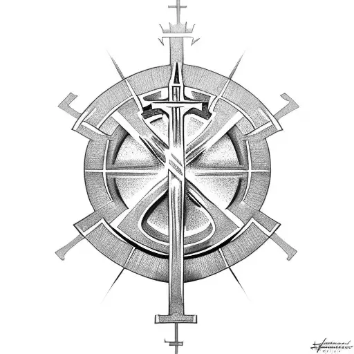 cross of Saint Benedict  tattoo design idea