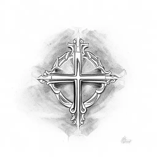 cross of Saint Benedict  tattoo design idea